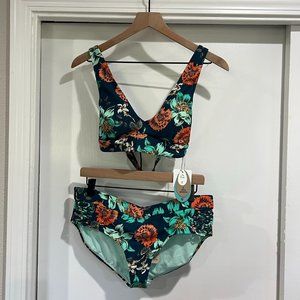 NWT prAna Ella Swimsuit - Atlantic Camelia size L